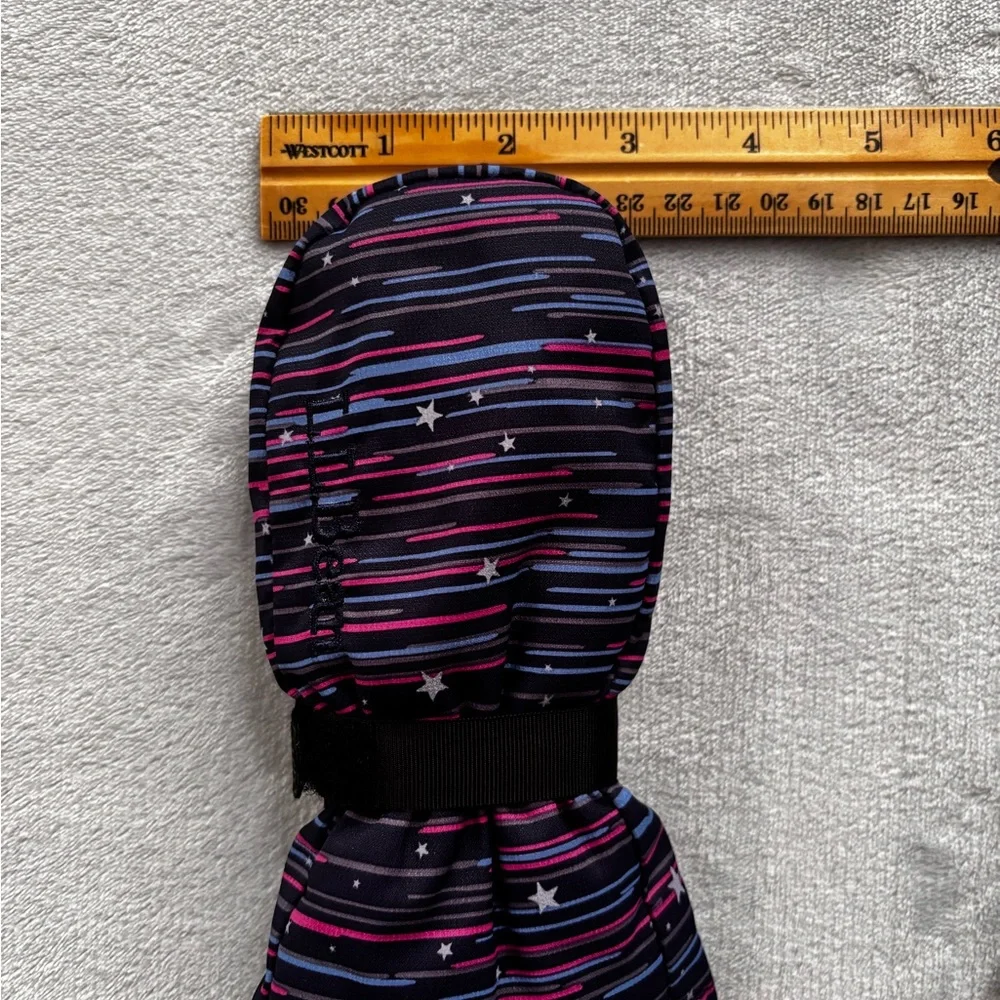 LL Bean Cold Buster Toddler Waterproof Mittens Blue/Pink Size 12-24M